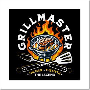 Grill Master The Man The Myth The Legend Posters and Art